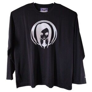 My Gothic Girl T Shirt Mens 3XL Black Long Sleeve Gothic Silhouette Street Wear